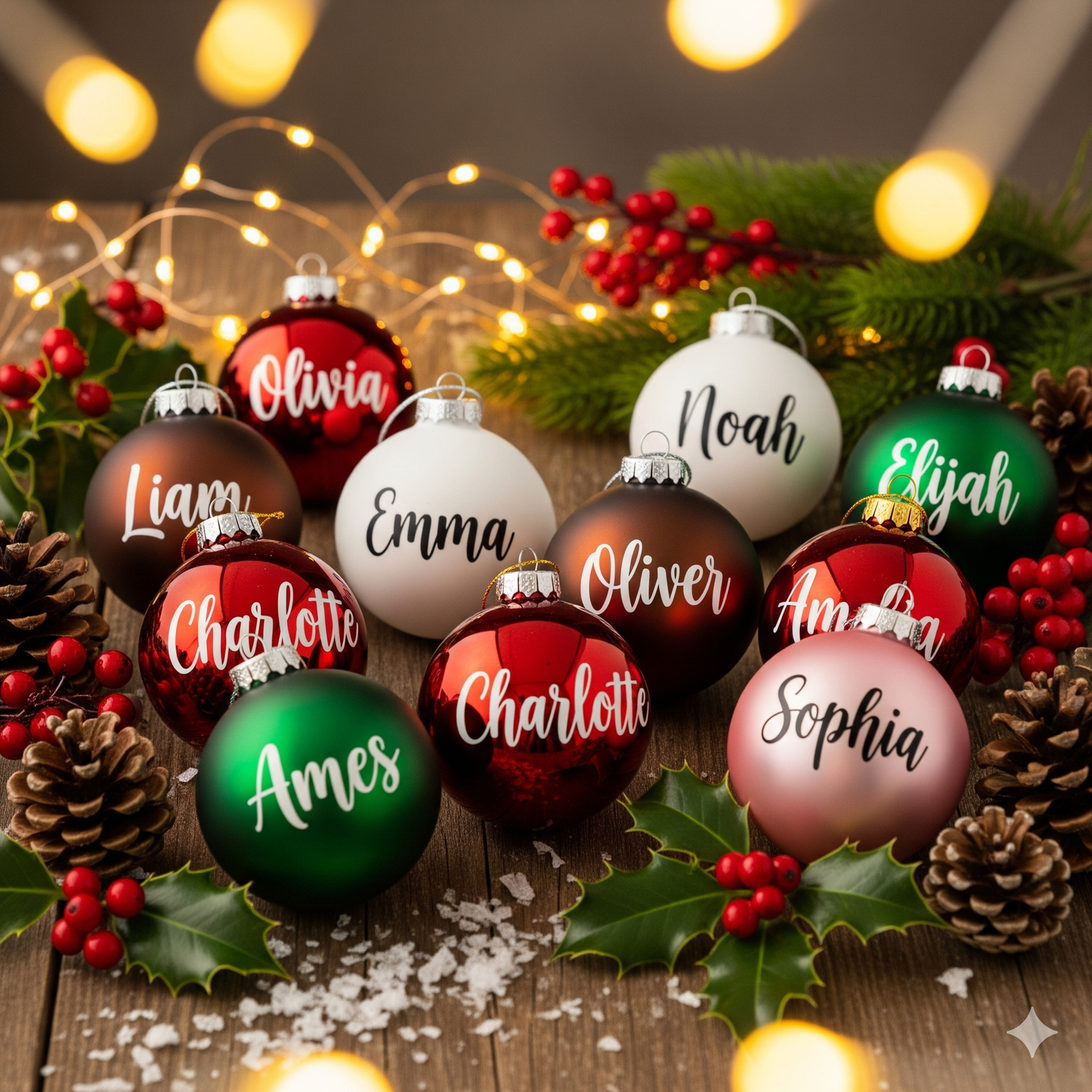 Boule de Noël Personnalisée en Verre – 6 cm