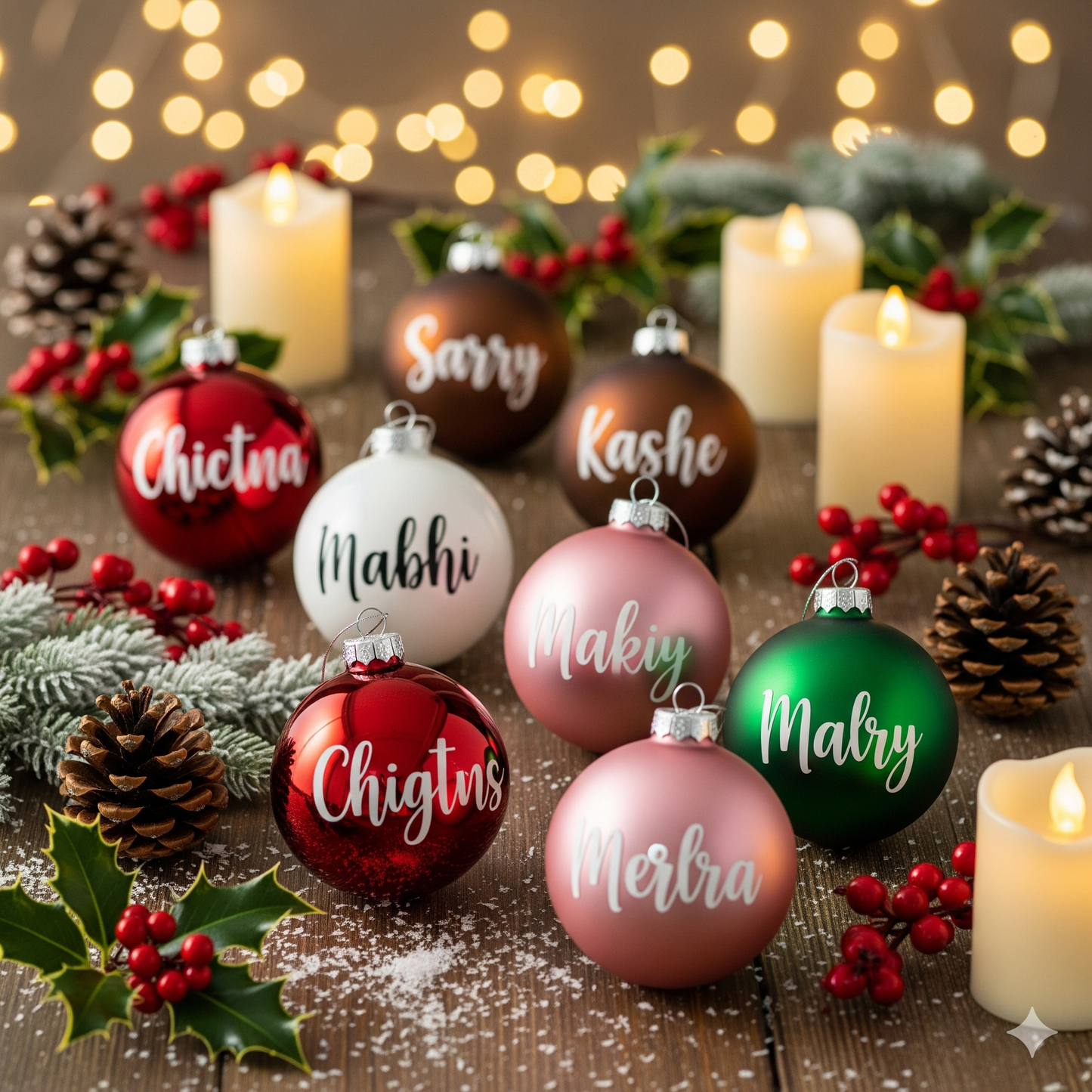 Boule de Noël Personnalisée en Verre – 6 cm