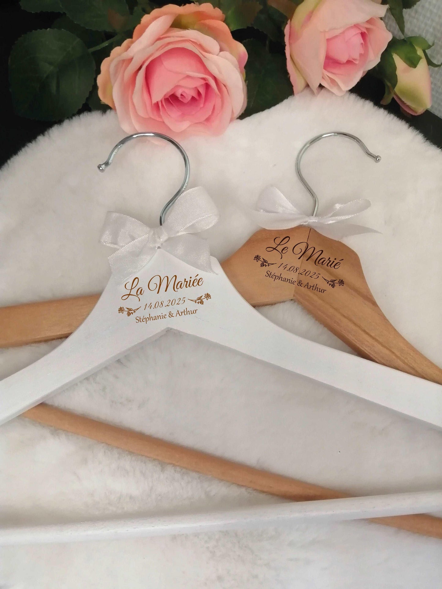 Cintre mariage personnalisé - Atelier Eli'magine