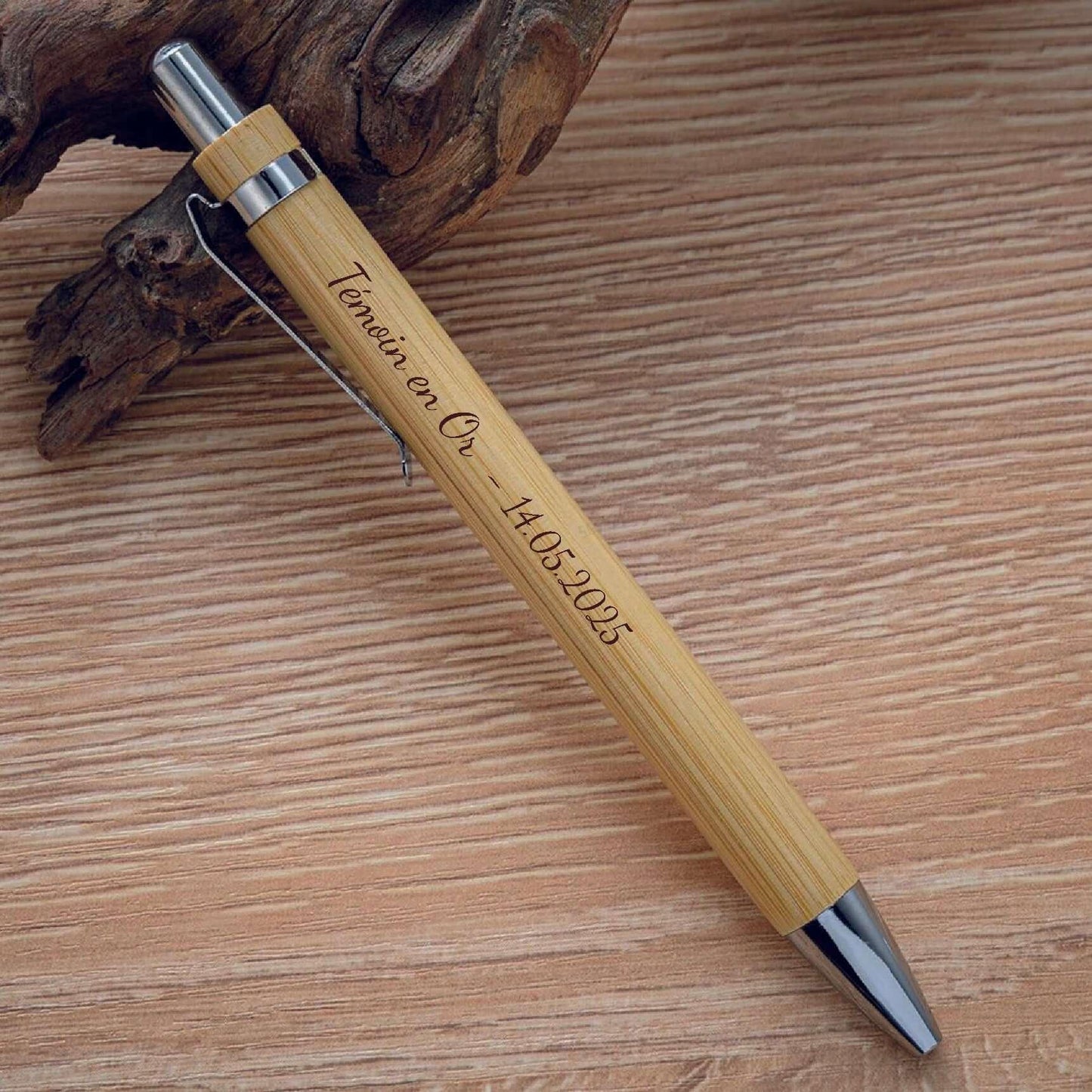 Stylo en bois personnalisé - Atelier Eli'magine