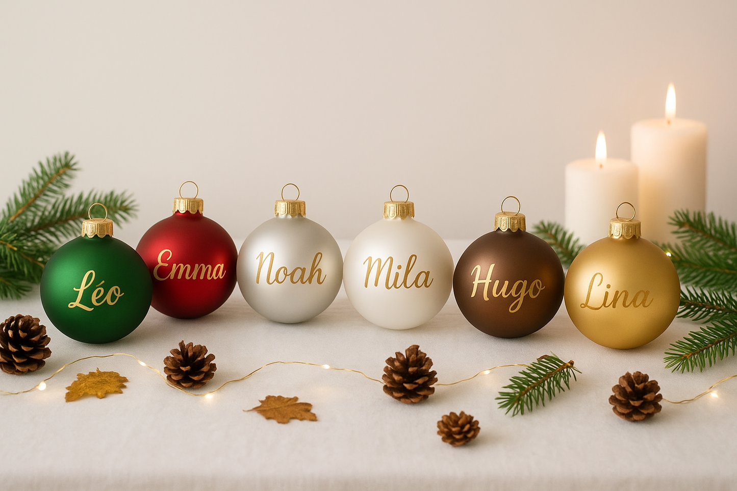 Boule de Noël Personnalisée en Verre – 6 cm