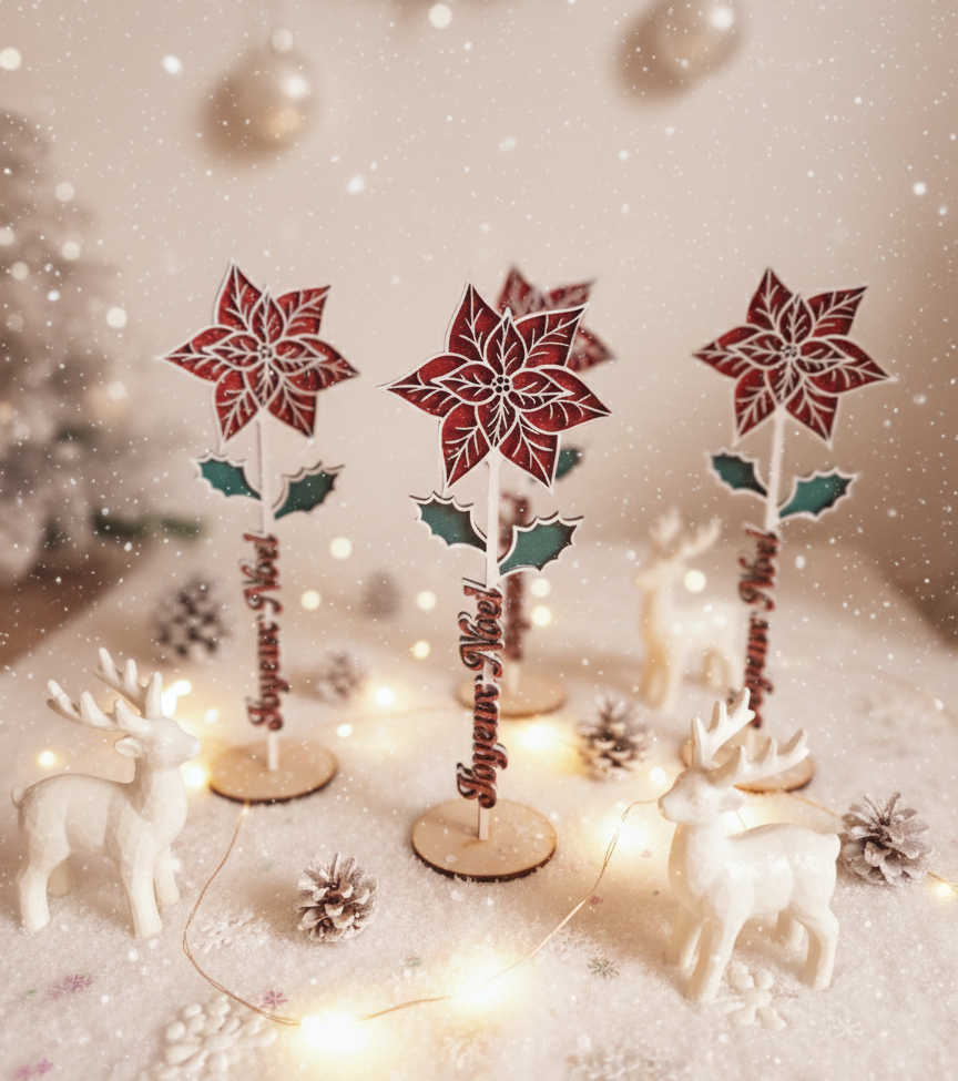 Fleur Poinsettia de Noël