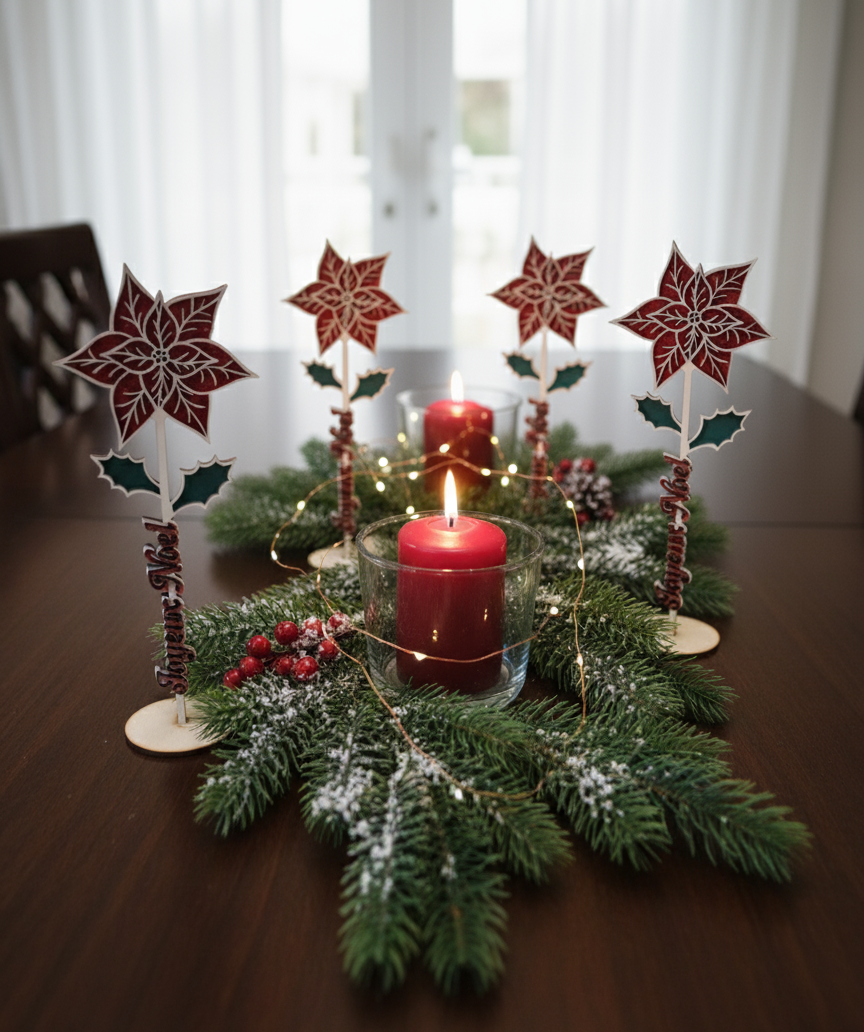 Fleur Poinsettia de Noël