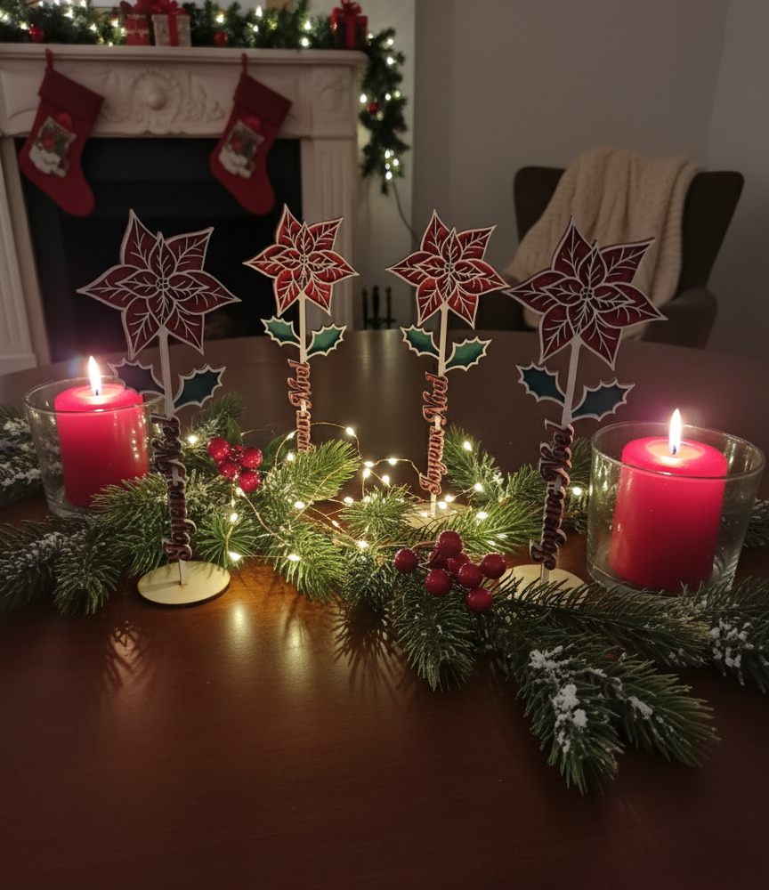 Fleur Poinsettia de Noël