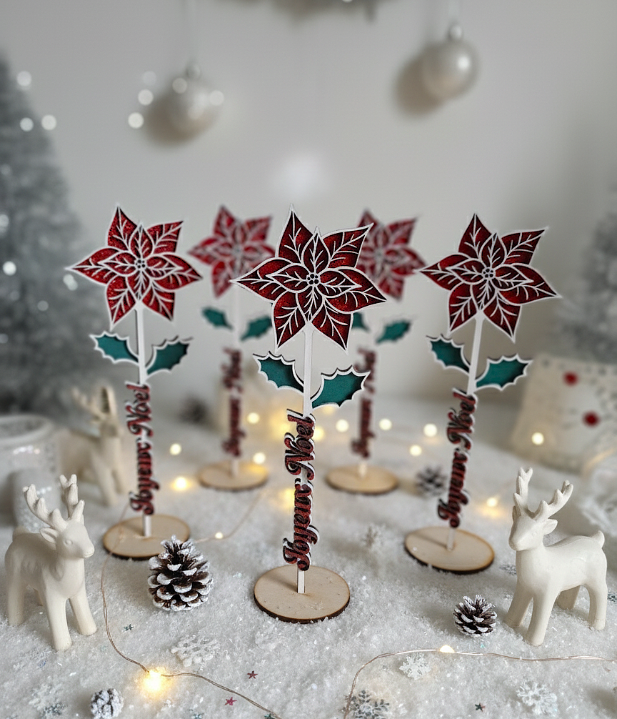 Fleur Poinsettia de Noël