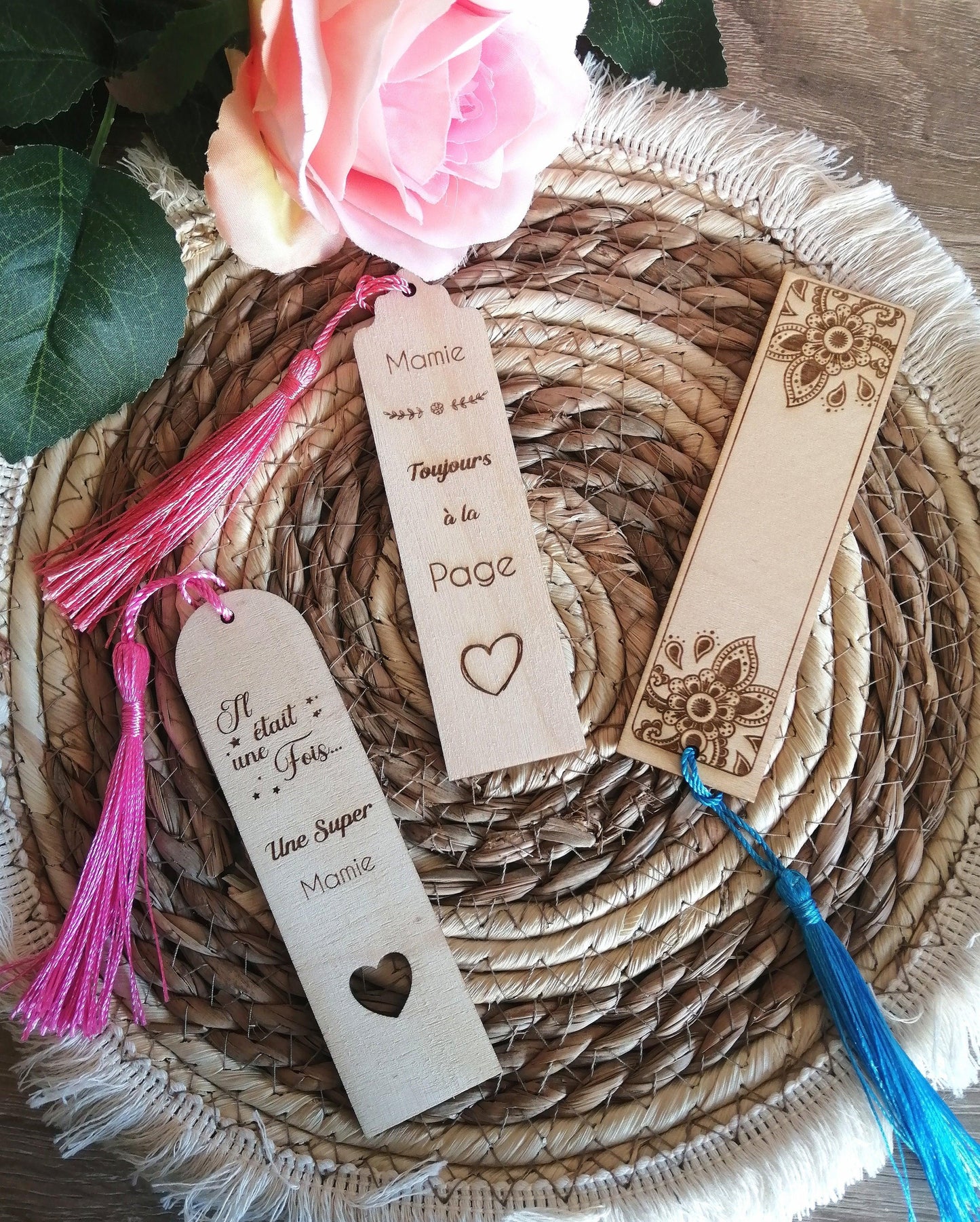 Marque page en bois personnalisé - Atelier Eli'magine