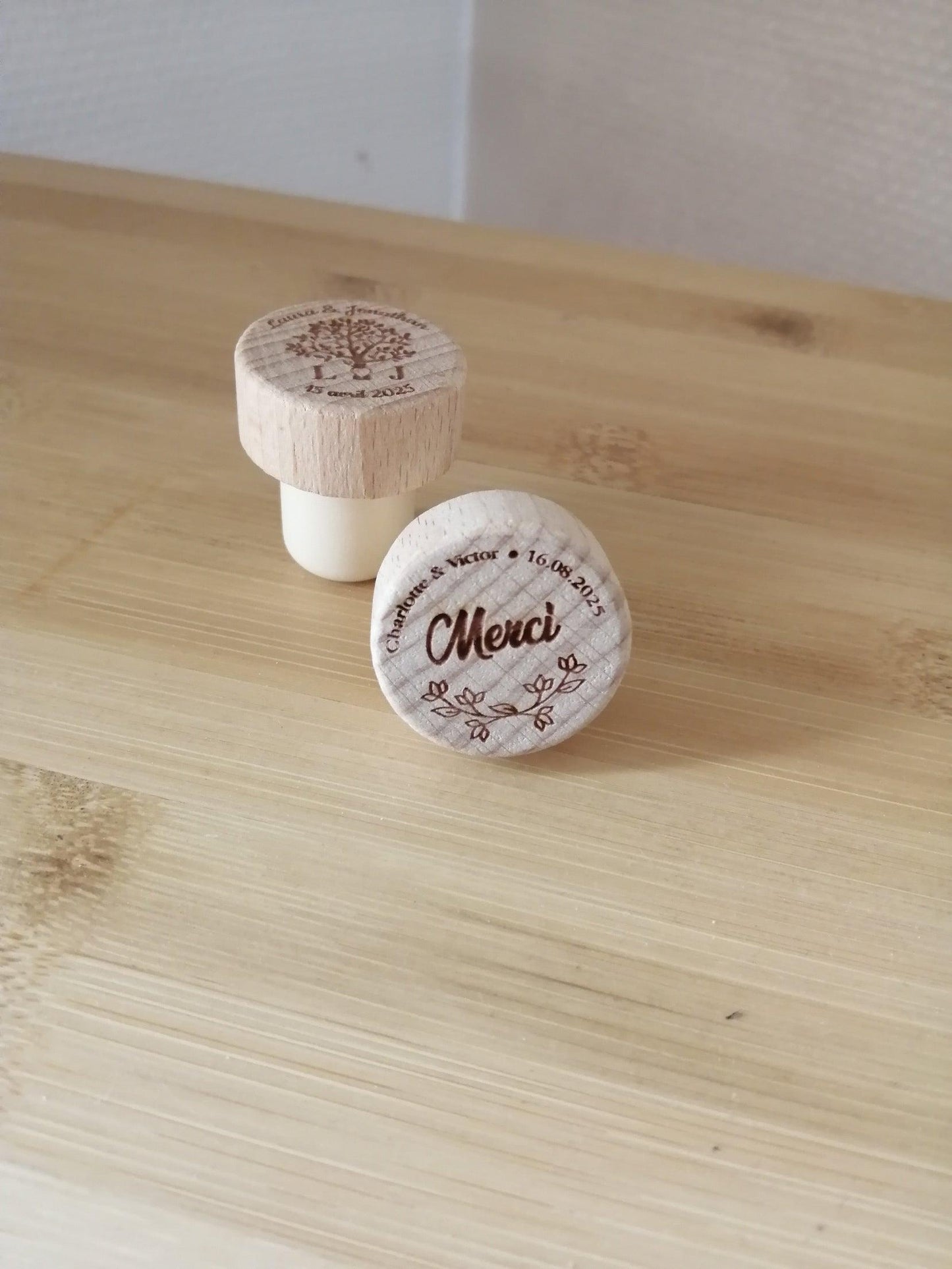Bouchon de Bouteille de Vin Gravé - Atelier Eli'magine
