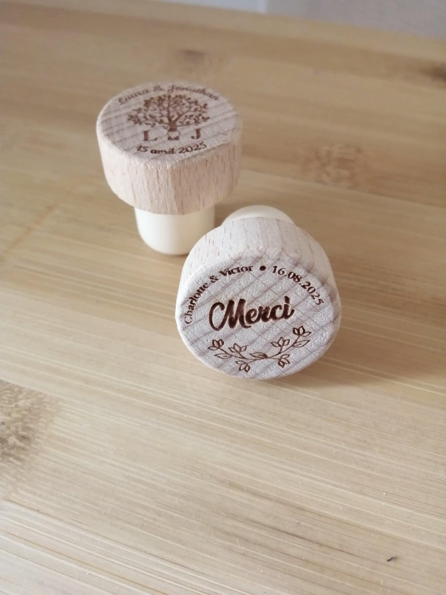 Bouchon de Bouteille de Vin Gravé - Atelier Eli'magine