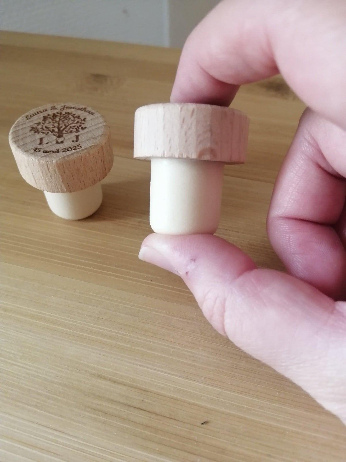 Bouchon de Bouteille de Vin Gravé - Atelier Eli'magine