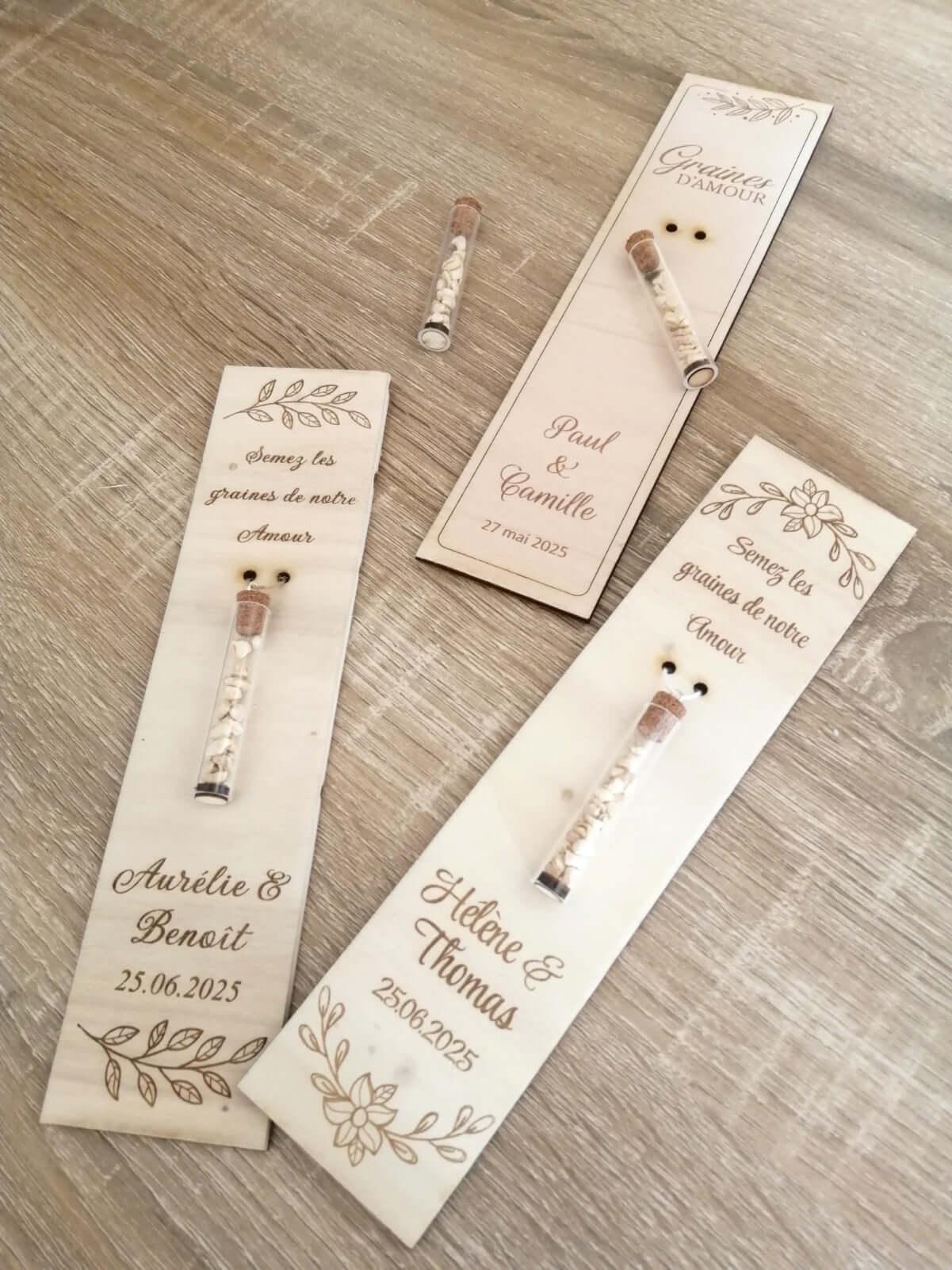 Lot Plaque avec Fioles de Graines à semer - Atelier Eli'magine