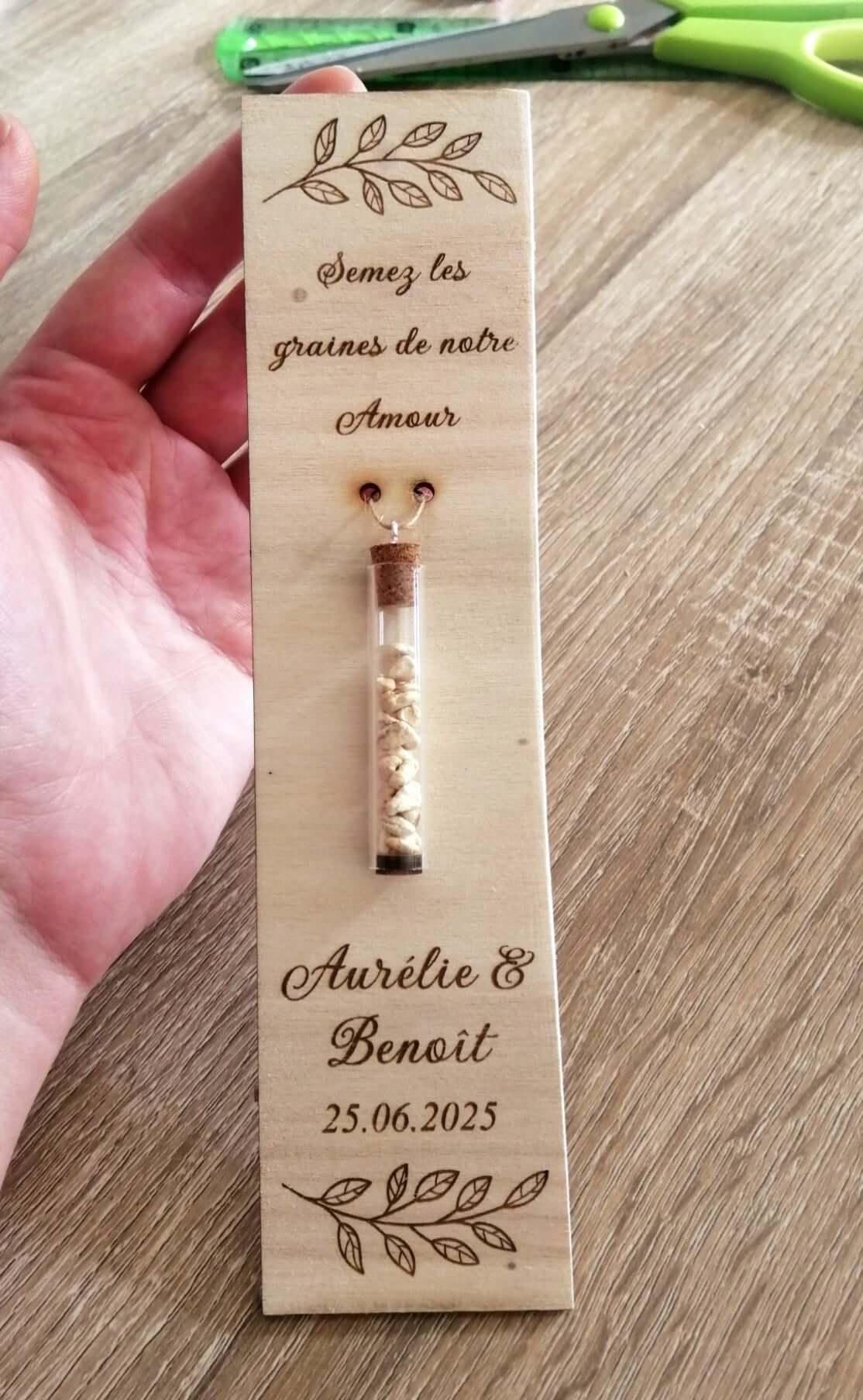 Lot Plaque avec Fioles de Graines à semer - Atelier Eli'magine