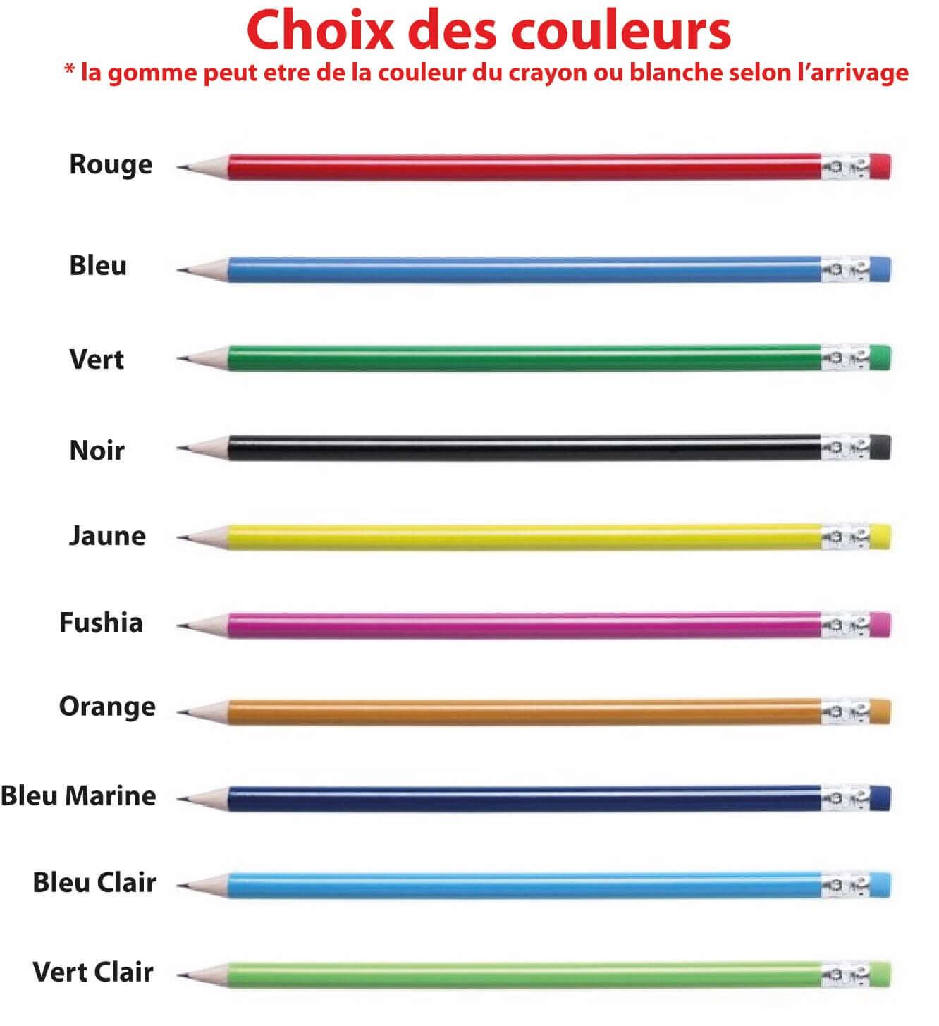 Crayons personnalisés en bois gravé - Couleurs au choix - Atelier Eli'magine