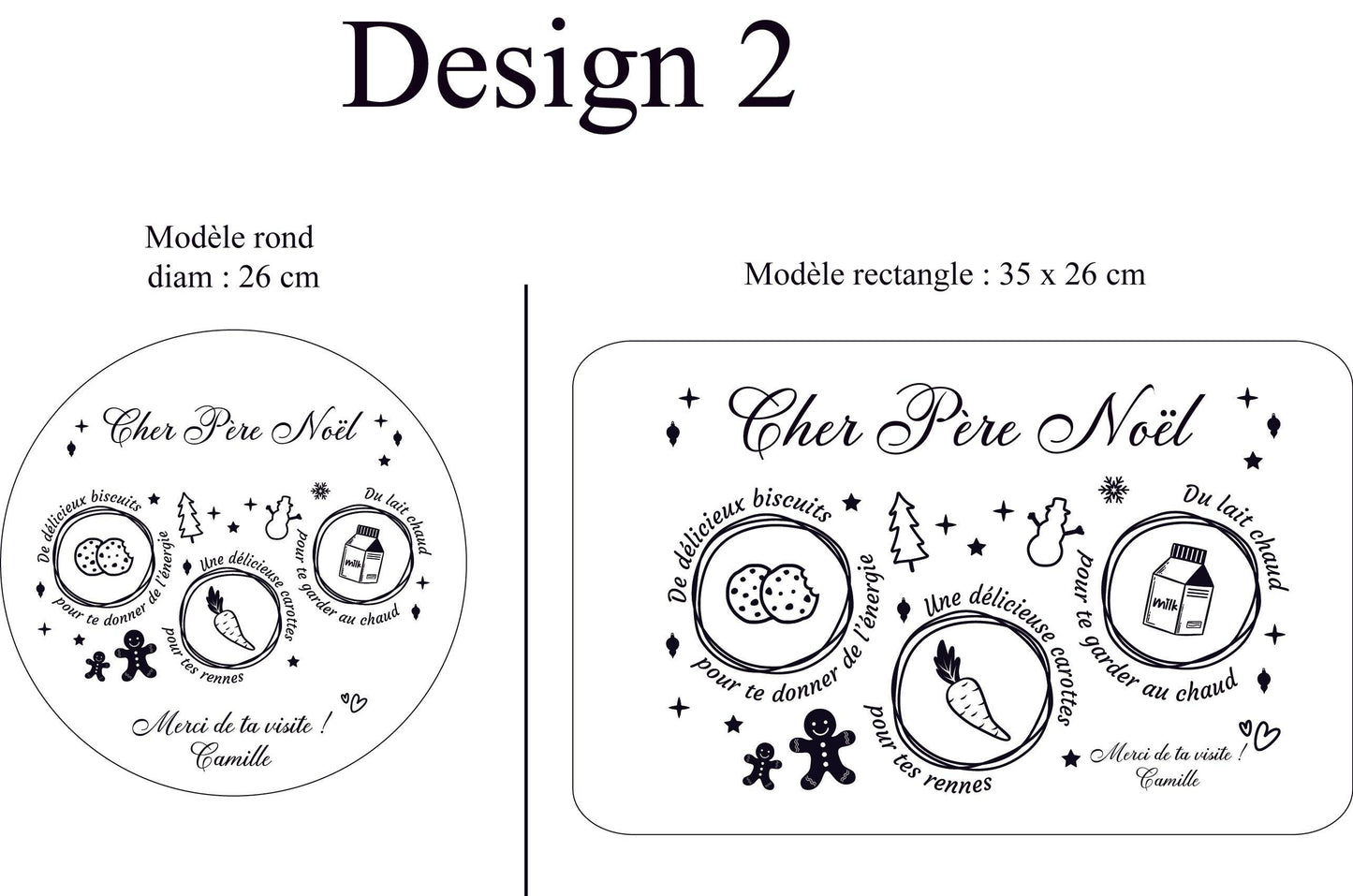 Plateau du père Noël - Planche de Noël - Collation des renne - Atelier Eli'magine