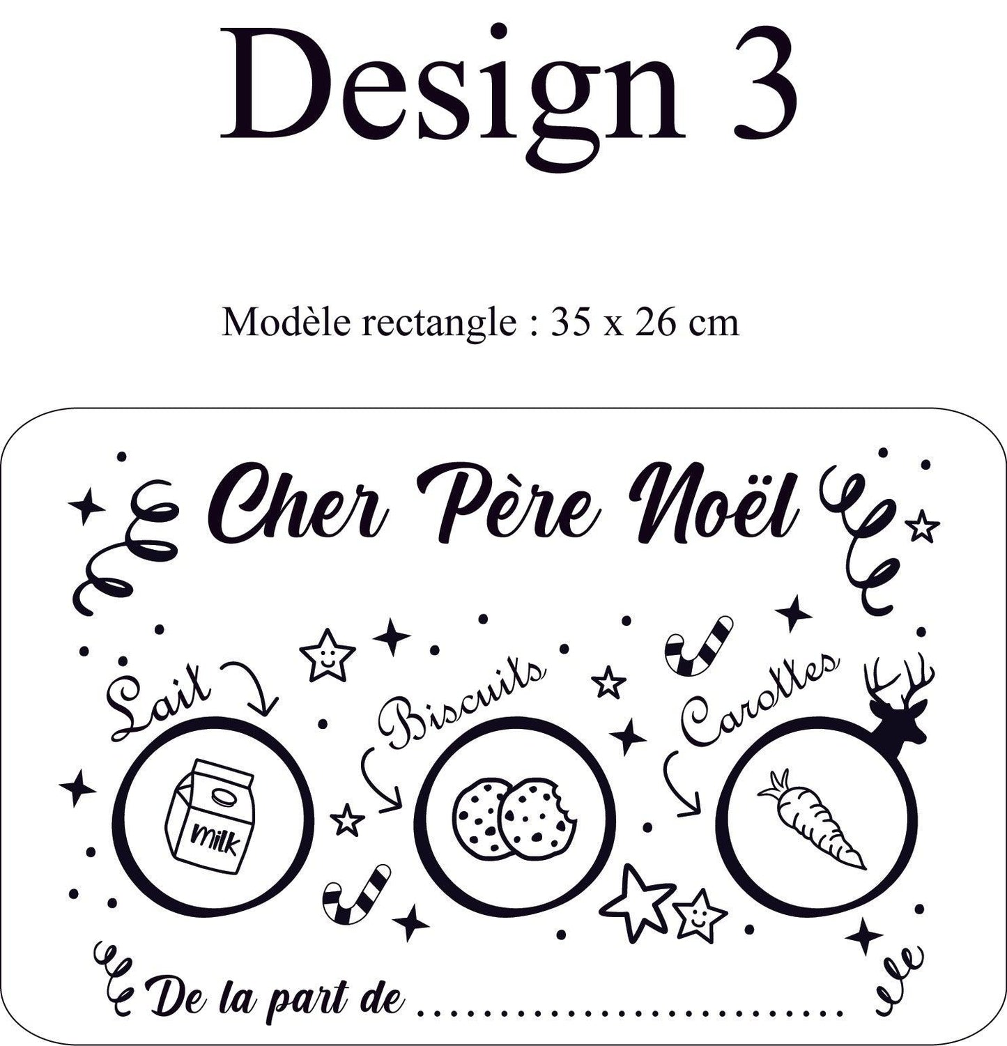 Plateau du père Noël - Planche de Noël - Collation des renne - Atelier Eli'magine