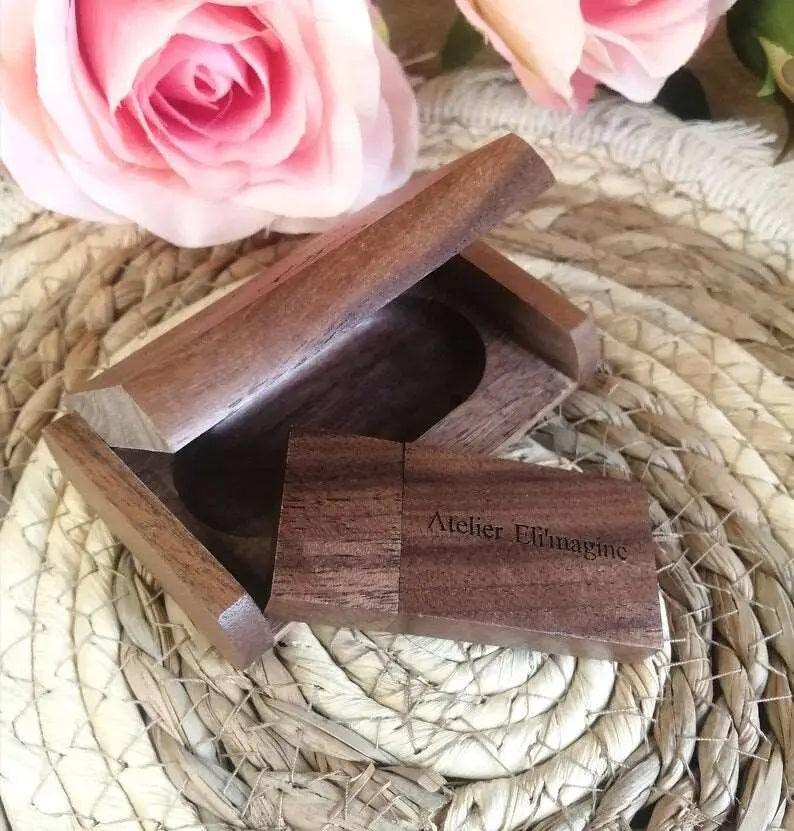 Coffret clé USB 3.0 de 32Go en bois de Noyer à personnaliser - Atelier Eli'magine