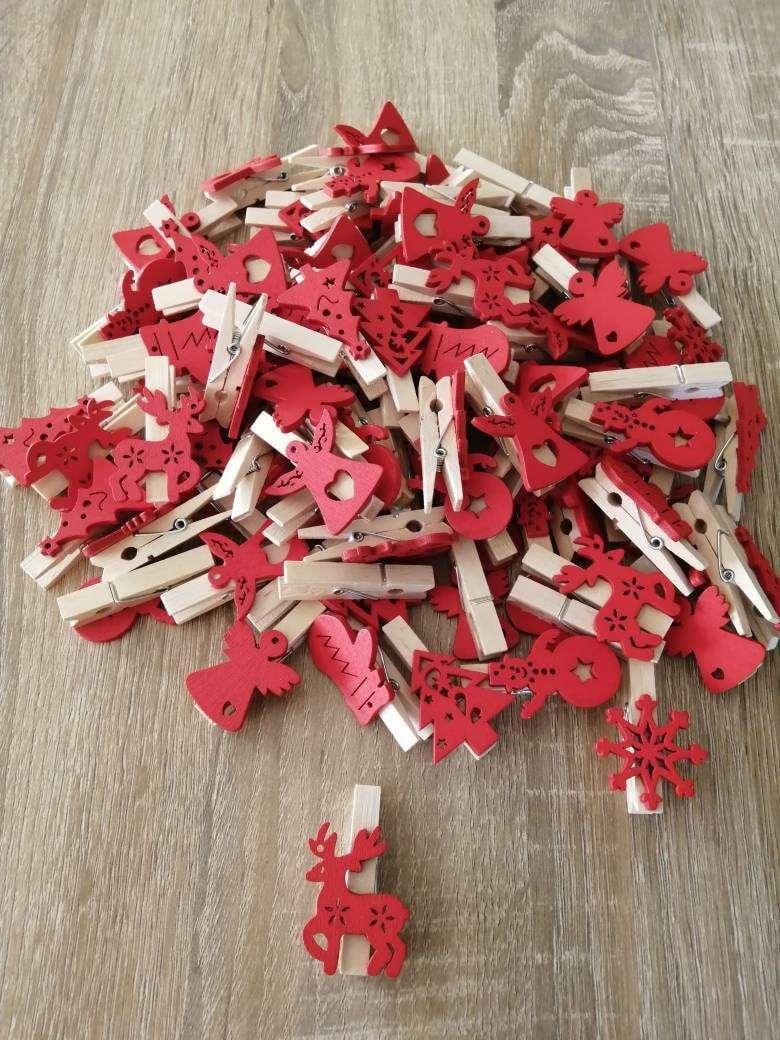 Pince à linge Motifs Noël en bois 6 pcs - motifs Noel 4,5 x 4 cm 6 pièces - Atelier Eli'magine