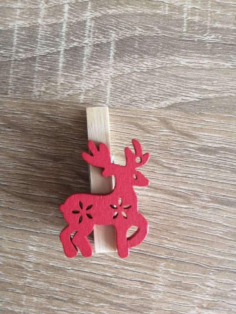 Pince à linge Motifs Noël en bois 6 pcs - motifs Noel 4,5 x 4 cm 6 pièces - Atelier Eli'magine