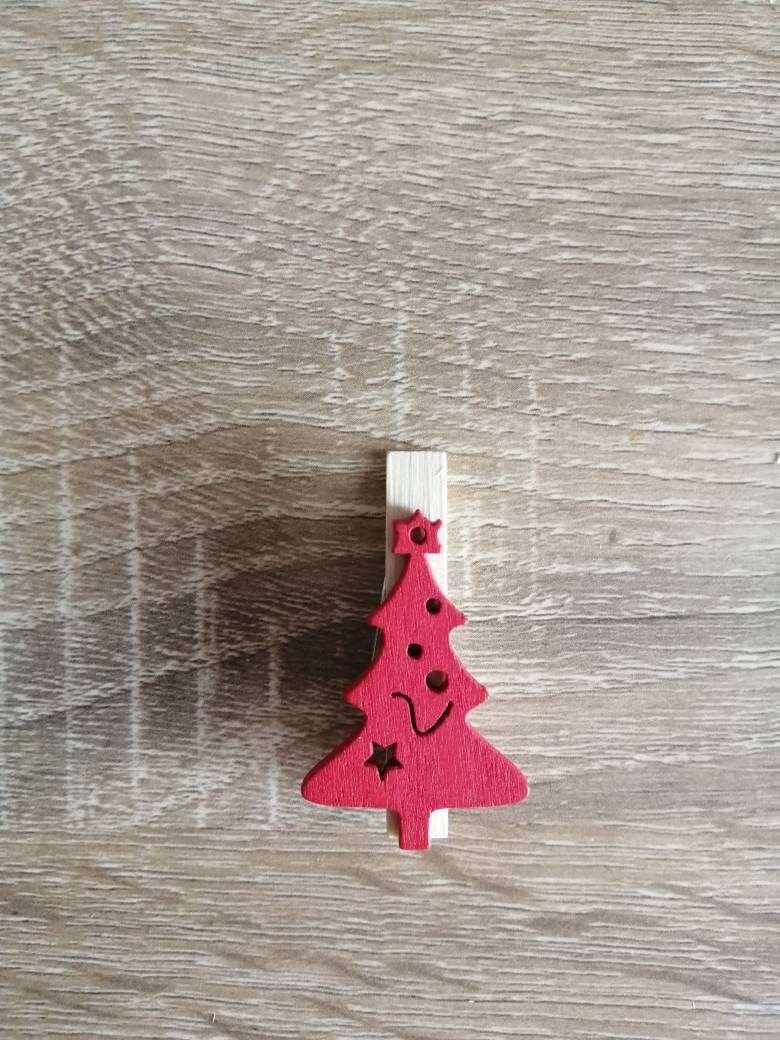Pince à linge Motifs Noël en bois 6 pcs - motifs Noel 4,5 x 4 cm 6 pièces - Atelier Eli'magine