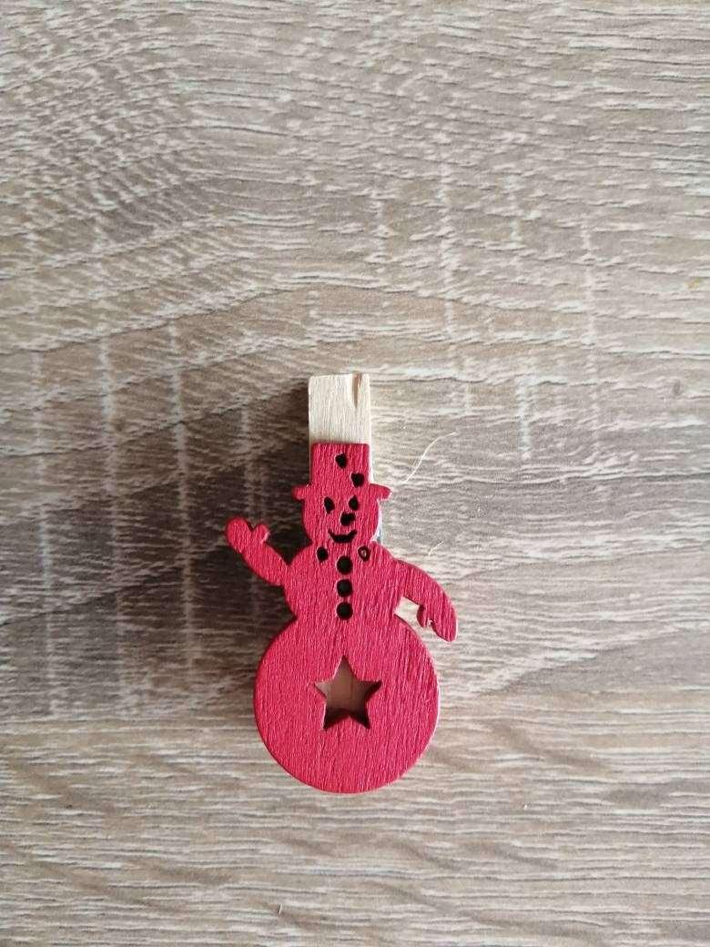 Pince à linge Motifs Noël en bois 6 pcs - motifs Noel 4,5 x 4 cm 6 pièces - Atelier Eli'magine