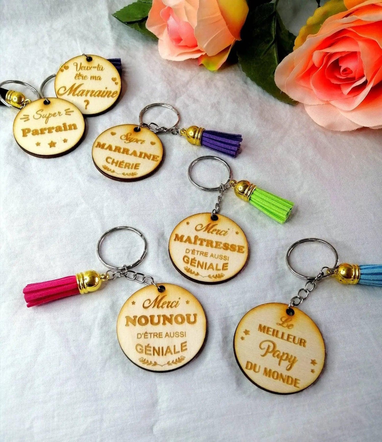 Porte-Clés en Bois à personnaliser - Atelier Eli'magine