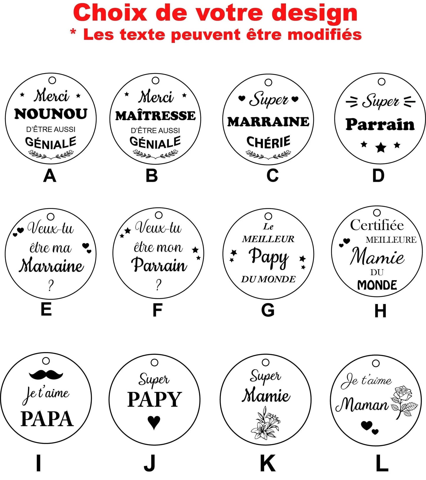 Porte-Clés en Bois à personnaliser - Atelier Eli'magine