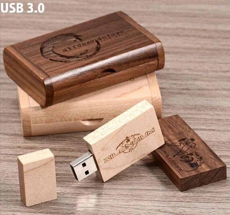 Coffret clé USB 3.0 de 32Go en bois d'Erable à personnaliser - Atelier Eli'magine