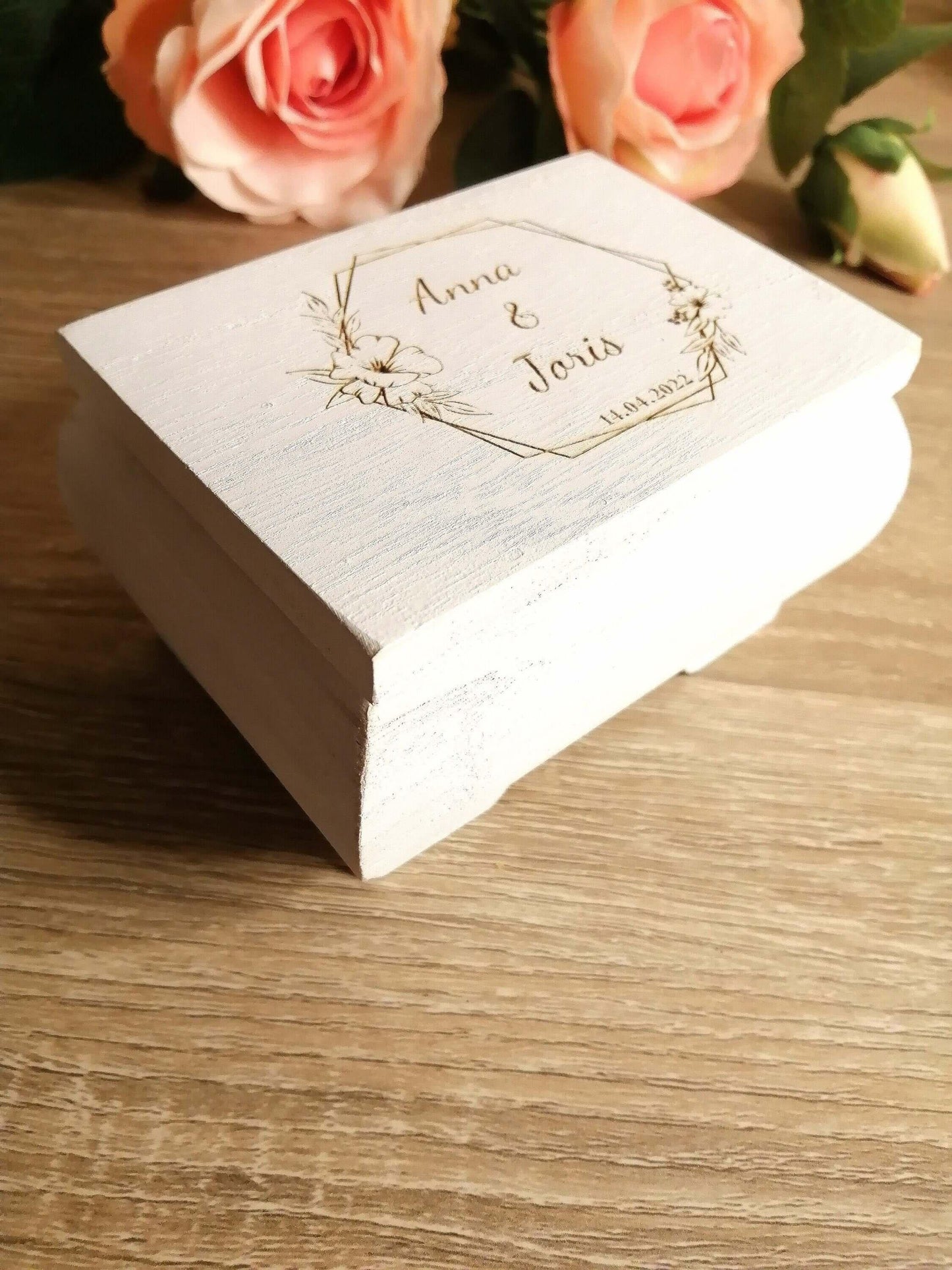 Boîte à alliance coffret Rustique en bois à personnaliser - Atelier Eli'magine