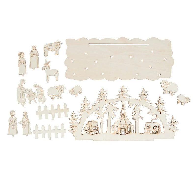 Crèche en bois - 15pc - Atelier Eli'magine