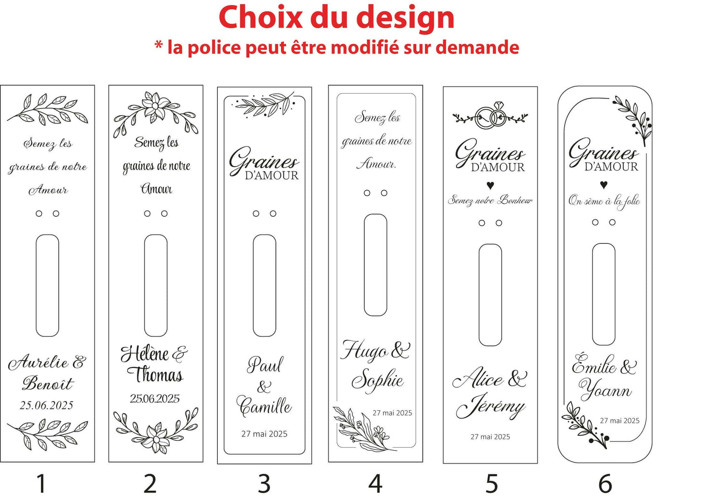 Lot Plaque avec Fioles de Graines à semer - Atelier Eli'magine