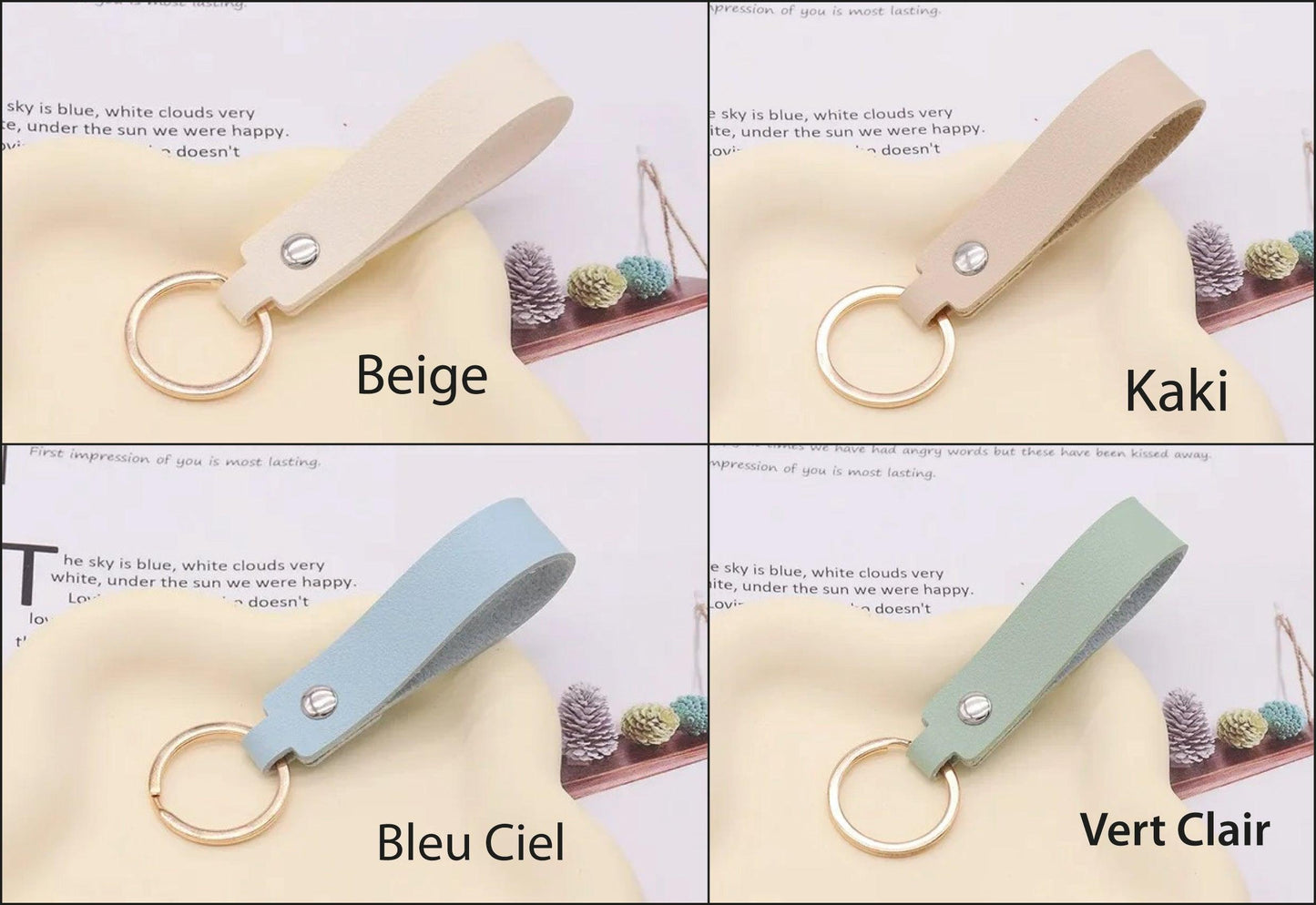 Porte-Clés en Cuir à personnaliser - Atelier Eli'magine