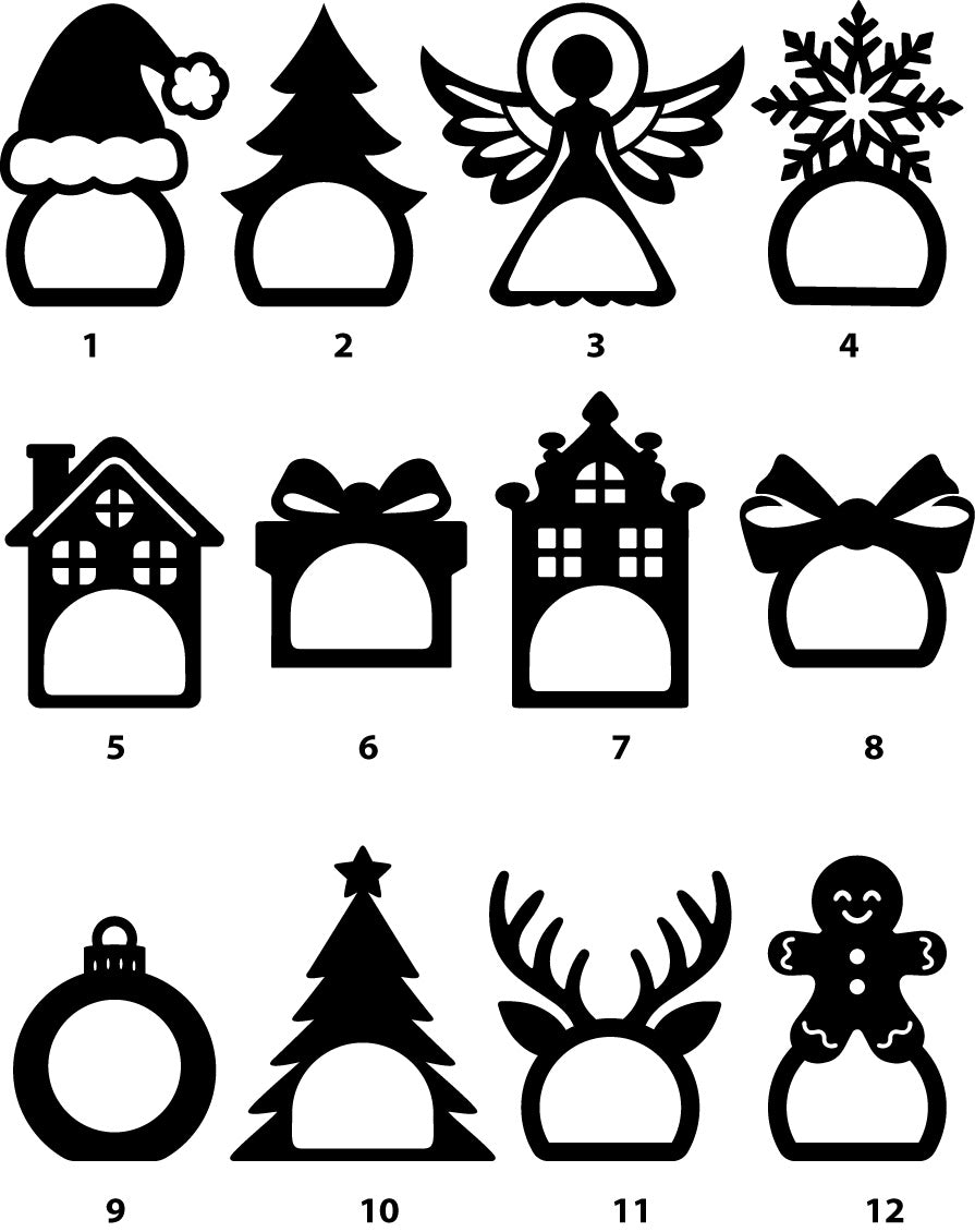 Lot de 4 Ronds de serviette Noël en bois