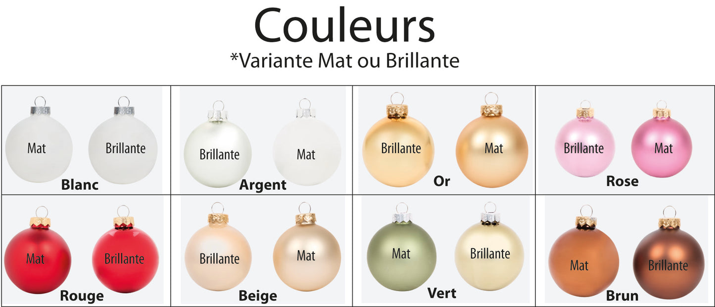Boule de Noël Personnalisée en Verre – 6 cm