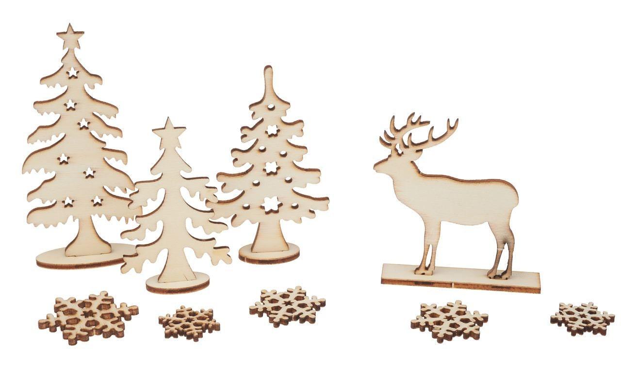 Figurine pour décoration DIY « Cerf dans la forêt », en contreplaqué - Atelier Eli'magine