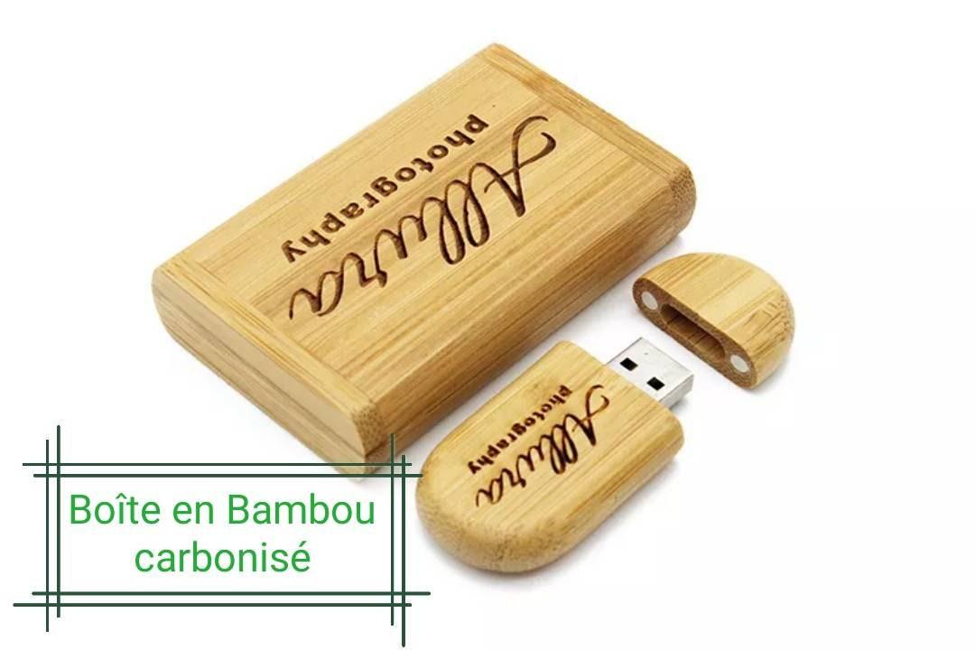 Coffret clé USB de 32Go en bois rouge à personnaliser - Atelier Eli'magine