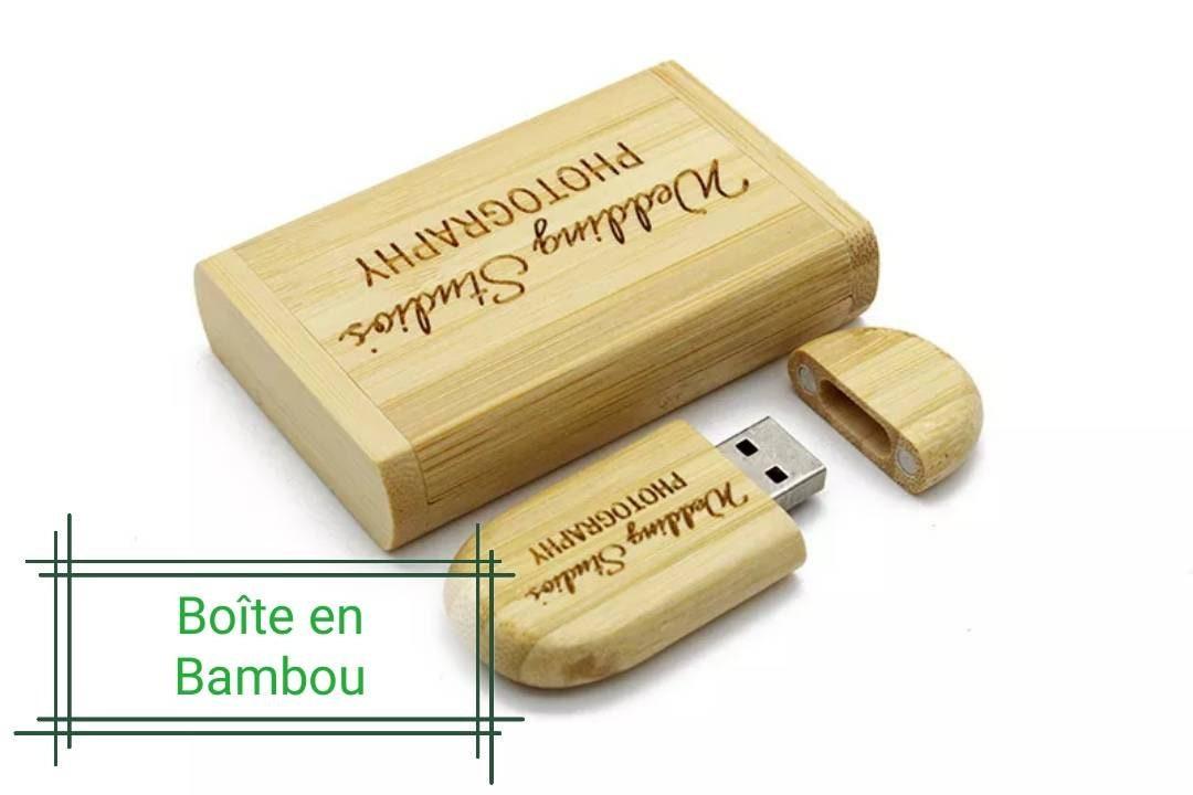 Coffret clé USB de 32Go en bois rouge à personnaliser - Atelier Eli'magine