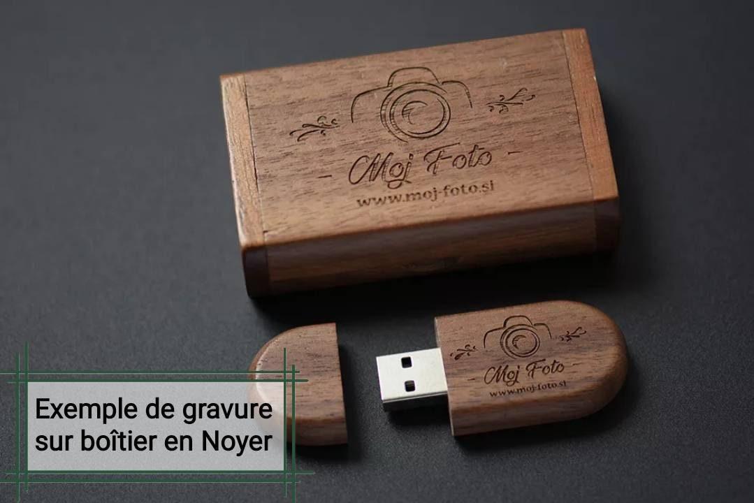Coffret clé USB de 32Go en bois rouge à personnaliser - Atelier Eli'magine