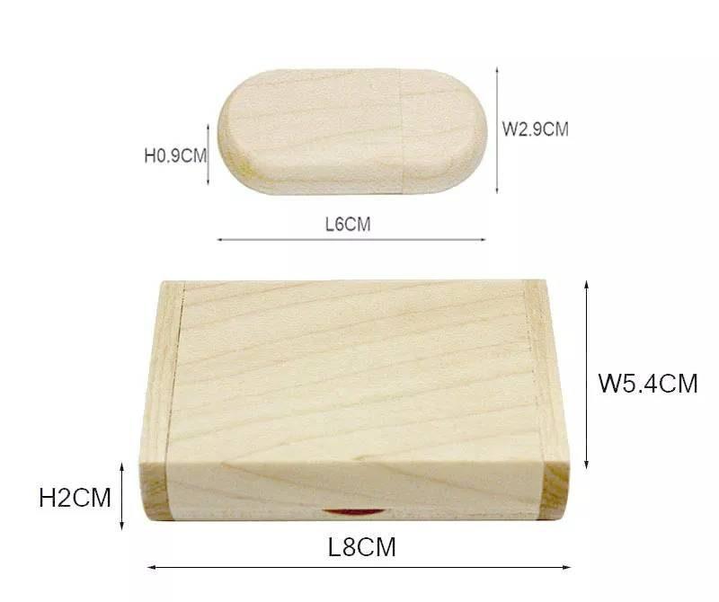 Coffret clé USB de 32Go en bois rouge à personnaliser - Atelier Eli'magine