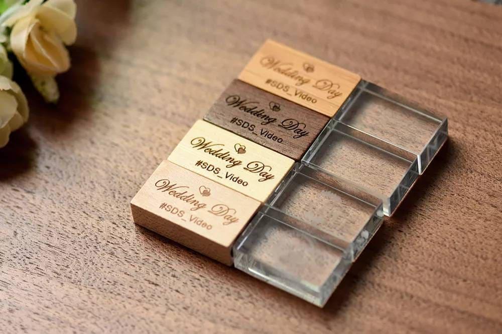 Clé USB 2.0 - 4Go, 8Go, 16 Go en bois et plexi à personnaliser - Atelier Eli'magine