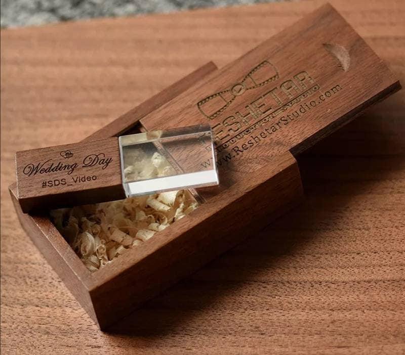 Coffret clé USB de 32Go en bois d'Erable à personnaliser - Atelier Eli'magine
