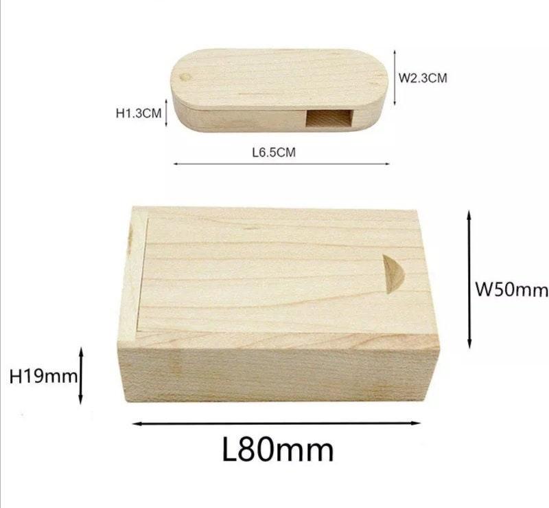 Coffret clé USB de 32Go en bois de Bambou Carbon à personnaliser - Atelier Eli'magine