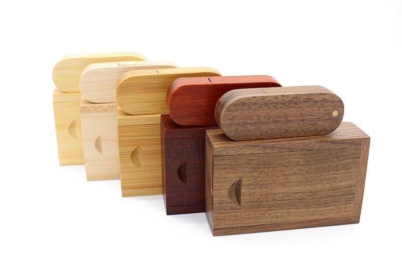 Coffret clé USB de 32Go en bois de Bambou Carbon à personnaliser - Atelier Eli'magine