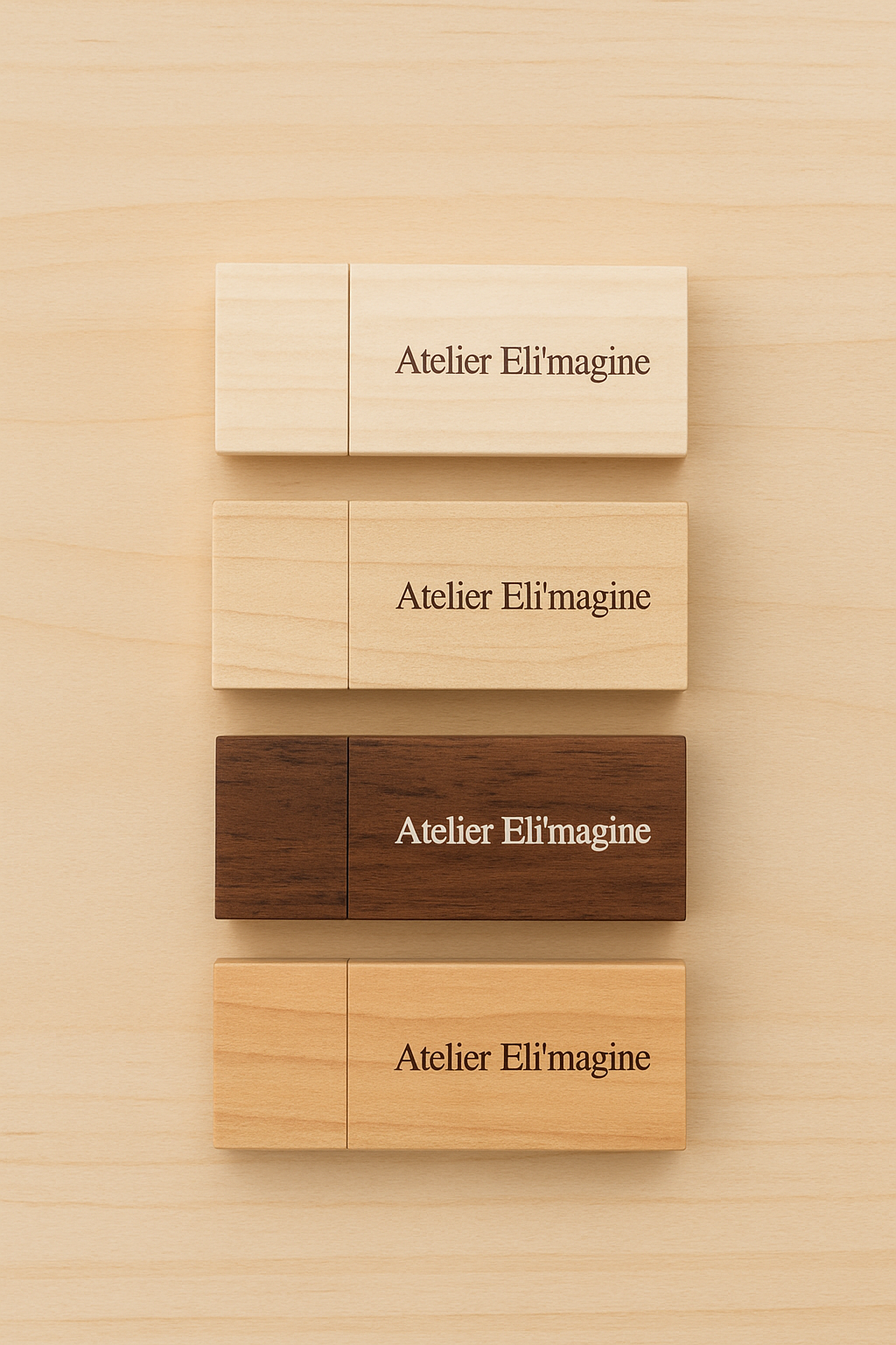 Clé USB 3.0 en bois à personnaliser forme Rectangle