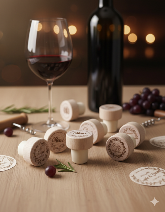 Bouchon de Bouteille de Vin Gravé