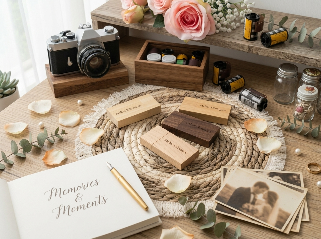 Clé USB 3.0 en bois à personnaliser forme Rectangle