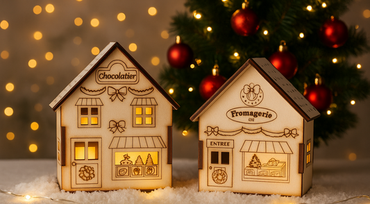 Maison en bois style  «Boutiques » village de noël