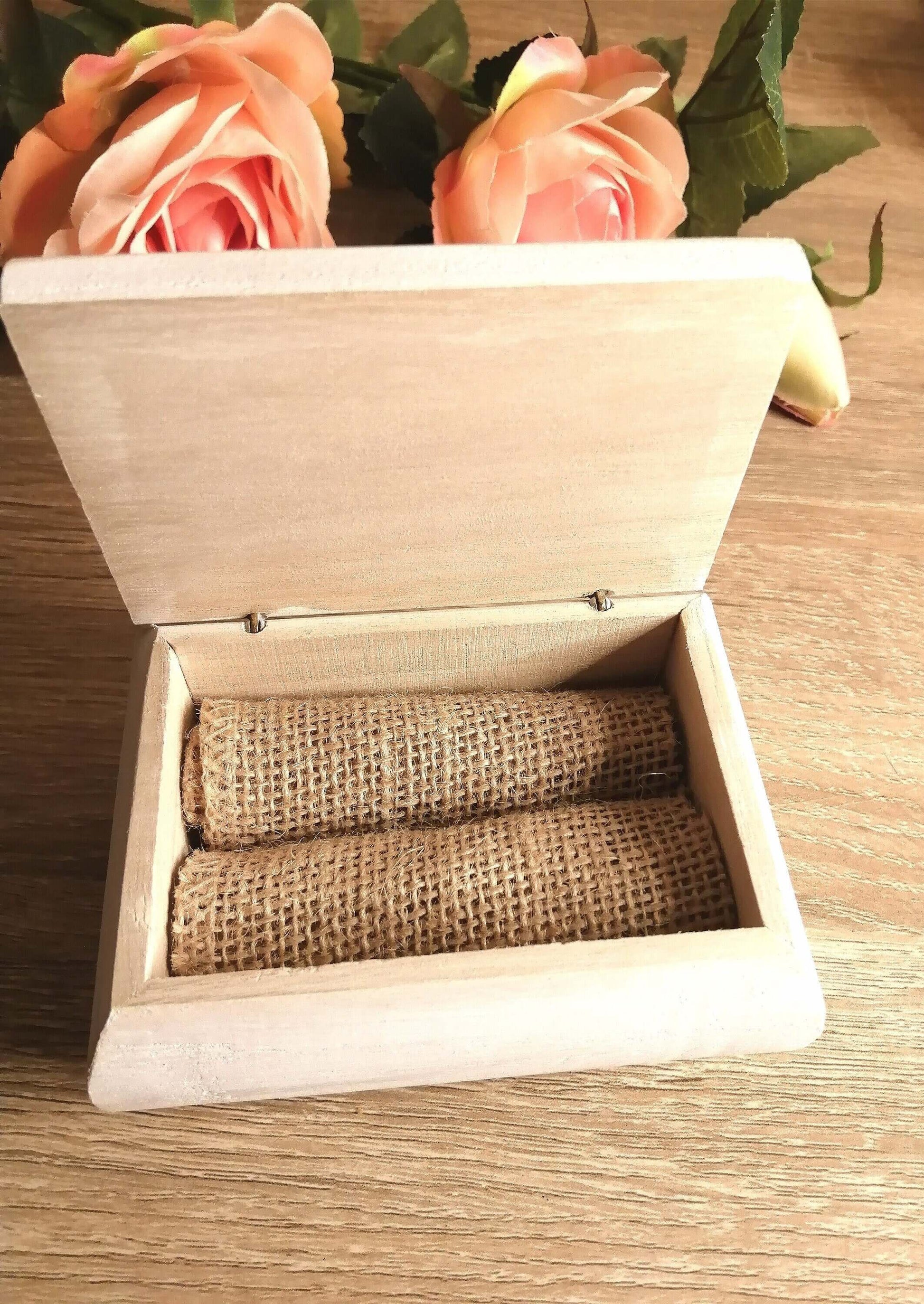 Boîte à alliance coffret Rustique en bois à personnaliser