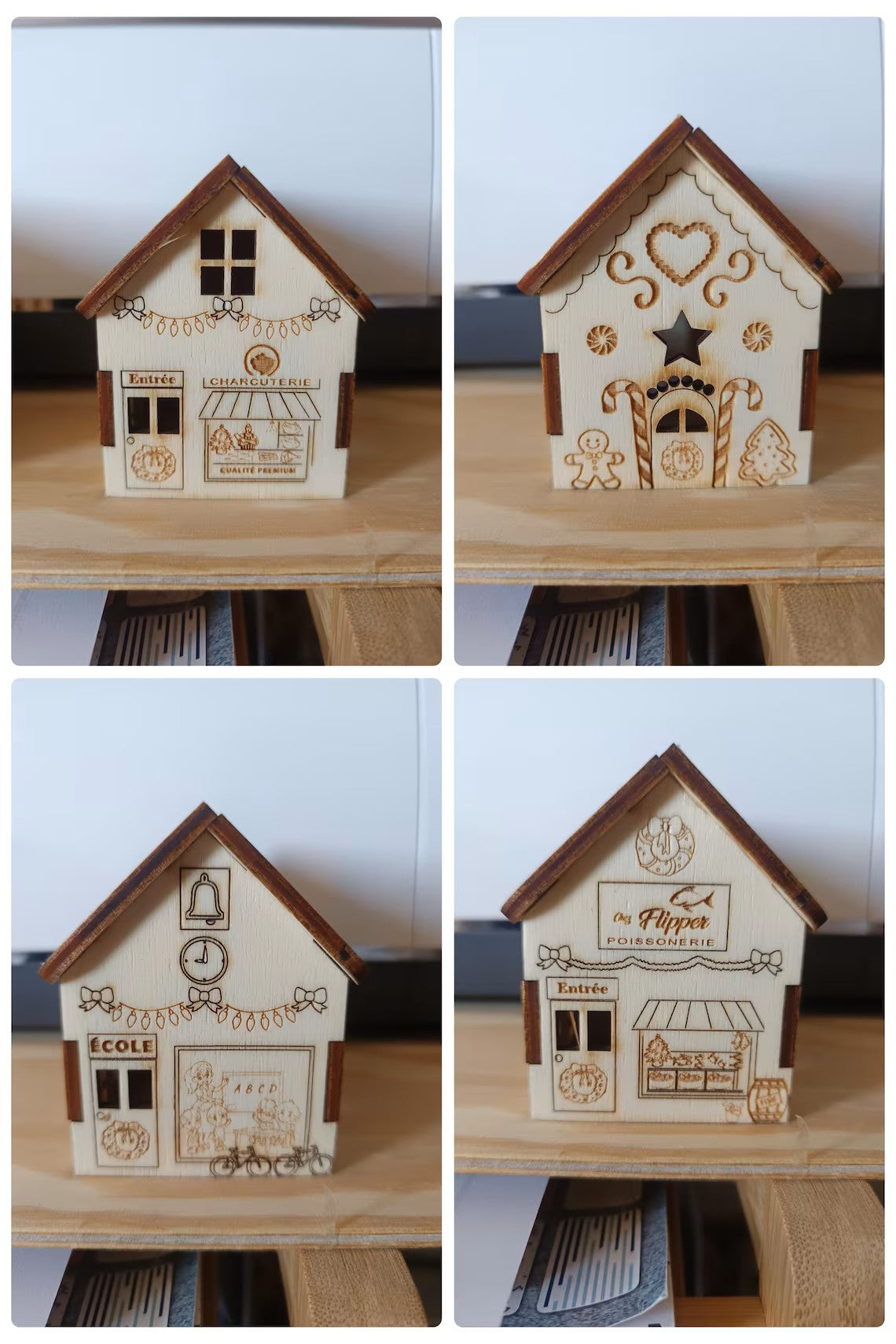 Maison en bois style  «Boutiques » village de noël